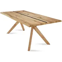58 aufm Kessel Esstisch Dannie 1 140x78x90 Esszimmertisch Massivholz Wildeiche