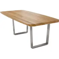 58 aufm Kessel Esstisch Danette 8 200x77x100 Esszimmertisch Massivholz Wildeiche