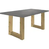 58 aufm Kessel Esstisch ausziehbar Eila 1 140 x 90 x 75 Esszimmertisch Asteiche/Graphit 13327-140