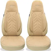 BREMER SITZBEZÜGE Autositzbezüge für BMW 5er Bj 2003-10 – Schonbezüge für Fahrer- und Beifahrersitz in Beige