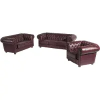 58 aufm Kessel Sofa 3-Sitzer / Sofa 2-Sitzer / Sessel Kalea Bezug Wischleder Buche nussbaum dunkel / rot 21372