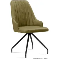 58 aufm Kessel Esszimmerstuhl (8er-Set) Dilara 52x91x60 Schwarz/Olivgrün