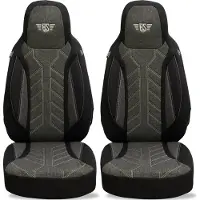 BREMER SITZBEZÜGE Schonbezüge Sitzbezüge für VW Crafter Gen. 1 Bj 2006-16 in Schwarz/Anthrazit PLKT204