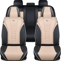 BREMER SITZBEZÜGE Opel Meriva B Bj 2010-17 kompatible Schonbezüge in Schwarz/Beige FNL3