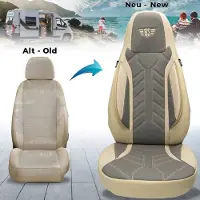 BREMER SITZBEZÜGE Wohnmobil Sitzbezüge & Schonbezüge für Fiat Ducato Citroen Jumper Peugeot Boxer | Passgenaue Vordersitzbezüge | Teilintegriert, Kastenwagen & Alkoven | Sitzbezug Fahrer & Beifahrersitz
