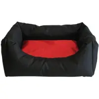 4myBaby GmbH Best For Pets Orthopädisches Hundebett 90x70cm Easy Schwarz-Rot Hundekissen Ortho-Medic VISCO Kissen