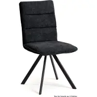 58 aufm Kessel Esszimmerstuhl drehbar (6er-Set) Devan 47x92x60 Schwarz/Anthrazit