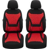 BREMER SITZBEZÜGE Schonbezüge Sitzbezüge für Mercedes CLS C218 Bj 2011-18 in Schwarz/Rot ZM2