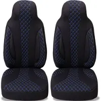 BREMER SITZBEZÜGE Schonbezüge Sitzbezüge für Renault ZOE Bj ab 2012 in Schwarz/Blau PL406