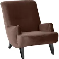 58 aufm Kessel Sessel Kajsa 71x80x101 Bezug Samtvelours Buche schwarz/braun