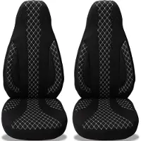 BREMER SITZBEZÜGE Schonbezüge Sitzbezüge für VW Up Bj ab 2011 in Schwarz/Weiß PL408