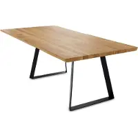 58 aufm Kessel Esstisch Daisie 2 160x77x90 Esszimmertisch Massivholz Wildeiche