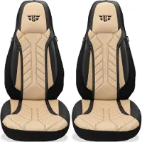 BREMER SITZBEZÜGE Schonbezüge Sitzbezüge für Fiat 500 Gen 1 Bj ab 2007 in Schwarz/Beige DPL507