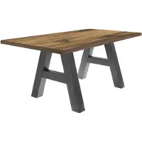 58 aufm Kessel Esszimmertisch Elia 4 180 x 90 x 75 Esstisch Graphit/Plankeneiche 13283-180