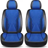 BREMER SITZBEZÜGE Autositzbezüge Schonbezüge für Fahrer und Beifahrersitz passend für Renault Master Bj 1997-10 in Schwarz/Blau