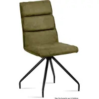 58 aufm Kessel Esszimmerstuhl (6er-Set) Devnet 47x92x60 Schwarz/Olivgrün