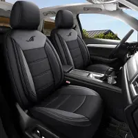 Auto Interieur Meester Autositzebezüge für Opel Mokka X | Set mit 2 | AIE Serie | Schwarz mit schwarzen Nähten