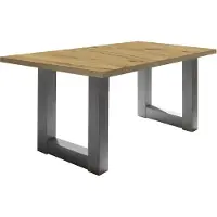 58 aufm Kessel Esstisch ausziehbar Eila 3 160 x 90 x 75 Esszimmertisch Graphit/Asteiche 13334-160