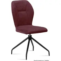58 aufm Kessel Esszimmerstuhl drehbar (2er-Set) Dorene 51x92x60 Schwarz/Marsala