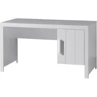 58 aufm Kessel SCHREIBTISCH Karalynn 137x72x76 aus MDF in Weiß