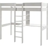 58 aufm Kessel Hochbett Karole 208x105x175 Kinderbett Massivholz Weiß