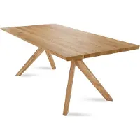 58 aufm Kessel Esstisch Daisie 1 220x78x100 Esszimmertisch Massivholz Wildeiche