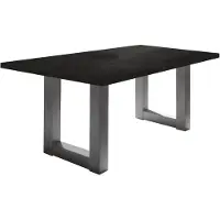 58 aufm Kessel Esszimmertisch Eila 4 140 x 90 x 75 Esstisch Graphit/Schwarzstahl 13353-140