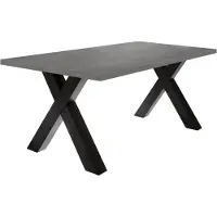 58 aufm Kessel Esstisch ausziehbar Eike 7 160 x 90 x 75 Esszimmertisch Schwarzstahl/Graphit 13436-160