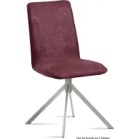 58 aufm Kessel Esszimmerstuhl (2er-Set) Dorice 47x92x60 Edelstahl/Marsala
