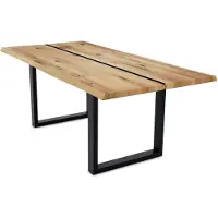 58 aufm Kessel Esstisch Dannie 4 200x78x100 Esszimmertisch Massivholz Wildeiche