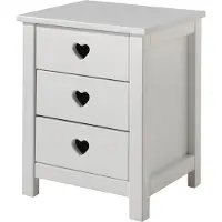 58 aufm Kessel Nachtkonsole Kamila 45x40x55 Nachtkommode MDF Weiß