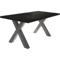 58 aufm Kessel Esszimmertisch Eike 4 160 x 90 x 75 Esstisch Graphit/Schwarzstahl 13421-160
