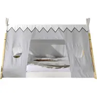 58 aufm Kessel Zeltbett Karyn 3 206x106x135 Kinderbett Massivholz Weiß/natur