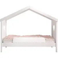 58 aufm Kessel Hausbett Kamila 2 213x99x172 Kinderbett Einzelbett Massivholz+MDF Weiß