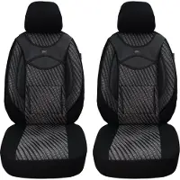 BREMER SITZBEZÜGE Schonbezüge Sitzbezüge für VW Golf 7 Bj 2012-20 in Schwarz/Grau Muster 115