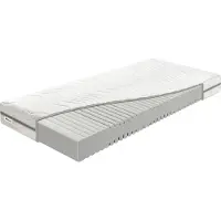 Benab Schaummatratze Dream Easy 15 Matratze 75 x 190 cm H3 hart 15 cm hohe Schaummatratzen, Silber, PUR, 7 Zonen, Profilierung