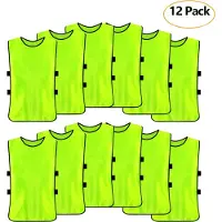 Fokelyi 12er-Pack atmungsaktive Trikots und Trägerwesten für Erwachsene, geeignet für Fußball, Volleyball und Volleyball.