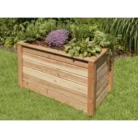 Finnia Gartenwelt Hochbeet aus Lärche 105x65x60 cm mit 19 mm Wandstärke und Folienauskleidung
