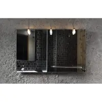 MySpiegel.de Beleuchteter LED Badspiegel Leuchtspiegel Mit Polierter Kante Nach Maß Casata mit 3 Lampen - 140 x 75 cm