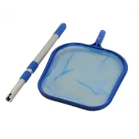 Paradies Pool Pool PVC-Laubkescher mit Alu Stange, flach Kescher Poolkescher Pool Reinigung
