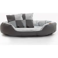 ESTEXO Hundebett Hundekissen Hundekorb 150x120x25 cm Haustierbett Hundesofa Grau