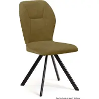 58 aufm Kessel Esszimmerstuhl drehbar (2er-Set) Diana 51x92x60 Schwarz/Olivgrün