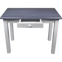 Magnetic Mobel Esstisch mit Schublade Küchentisch Tisch Restaurant Massiv Holz Kiefer (70x70, Grau/Blau)