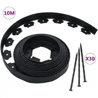 vidaXL Flexible Rasenkante mit 30 Nägeln 10 m 5 cm