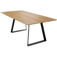 58 aufm Kessel Esstisch Dagmar 2 200x75x100 Esszimmertisch Massivholz Wildeiche