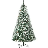 Xdovet Künstlicher Weihnachtsbaum,Künstliche Christbaum, Weihnachtsstern, verschneite Spitzen,180 cm