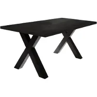 58 aufm Kessel Esszimmertisch Eike 8 140 x 90 x 75 Esstisch Schwarzstahl 13451-140