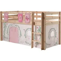 58 aufm Kessel Kinderbett Karolina 210x114x106 Massivholz Natur Textilset Burg 3