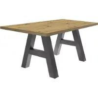 58 aufm Kessel Esszimmertisch Elia 4 200 x 100 x 75 Esstisch Graphit/Asteiche 13278-200
