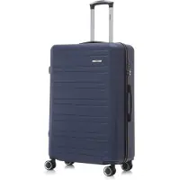 YONSLY Koffer Trolley Reisekoffer Suitcase, Rollkoffer Handgepäck ,mit 4 Rollen 360°, Hartschalenreisekoffer, Zahlenschloss, Weicher GummigriffXL, Dunkelblau